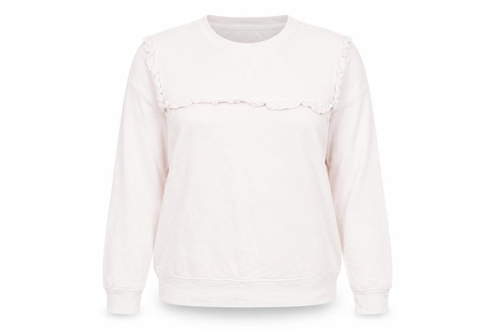 Marks & Spencer Women's Pink Ruffle Sweatshirt Size 12