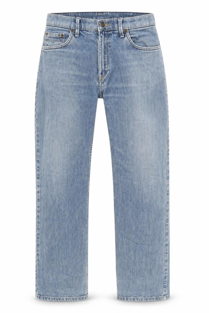 Marks & Spencer Men's Blue Straight Jeans, M, Regular Fit