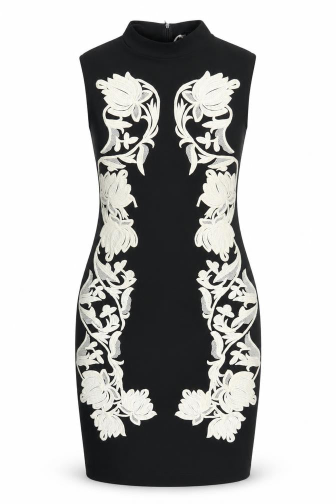 Next Women's Black Bodycon Dress High Neck Size 12
