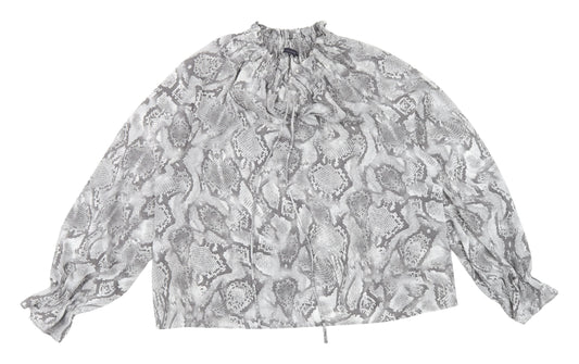 Marks and Spencer Women's Grey Animal Print Blouse