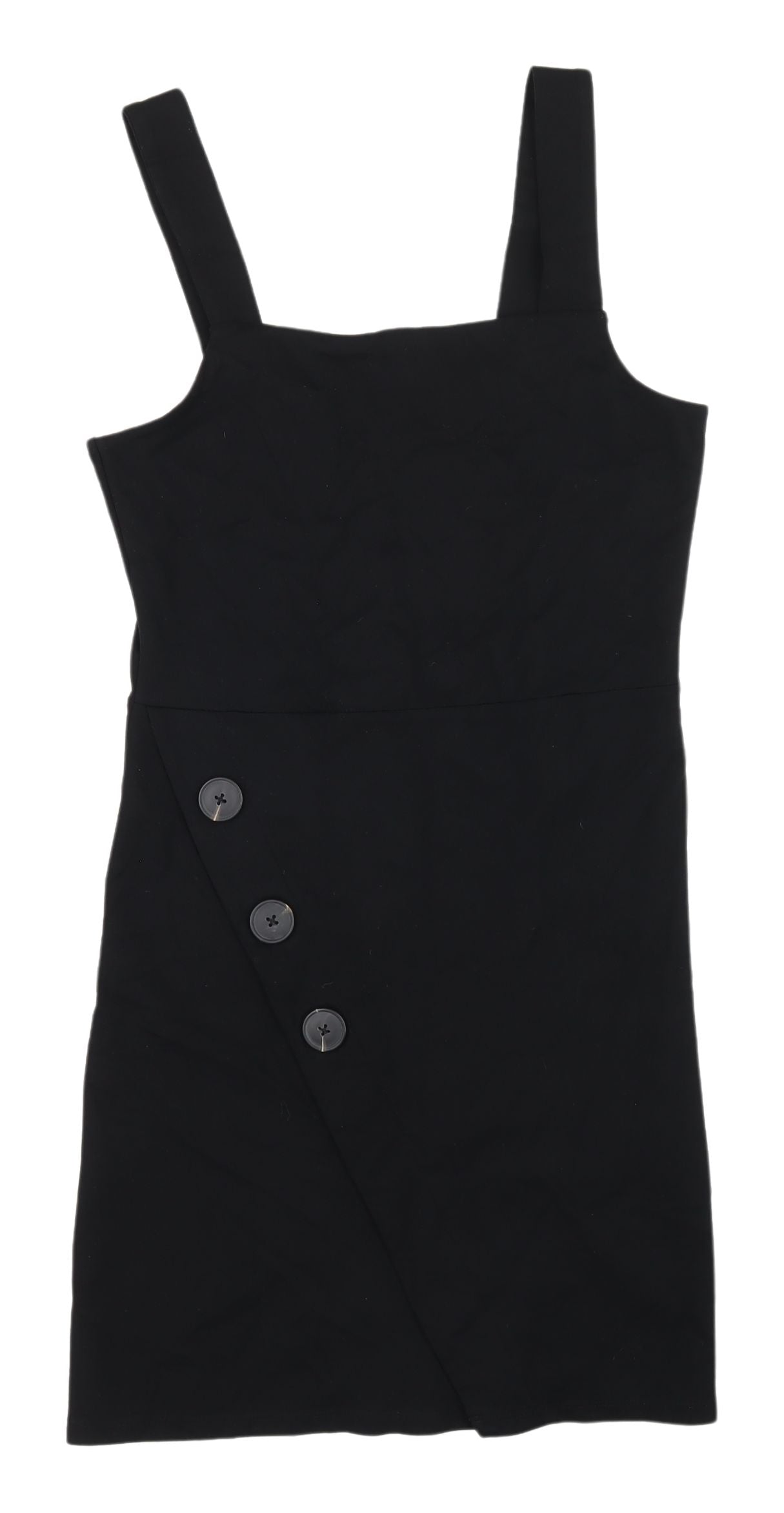 River Island Women's Black Pinafore Dress Size 10
