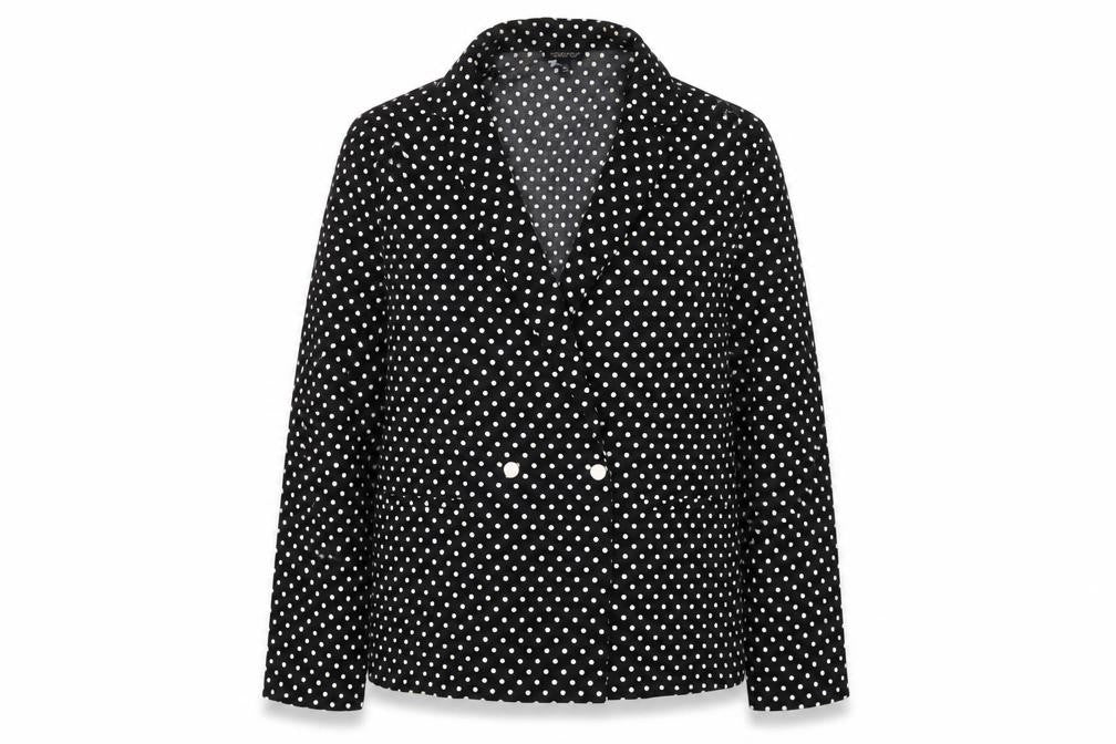 Topshop Women's Black Polka Dot Jacket Size 10