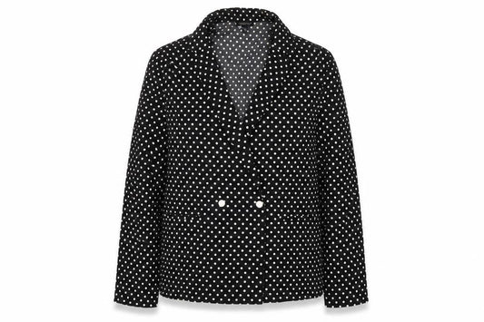 Topshop Women's Black Polka Dot Jacket Size 10