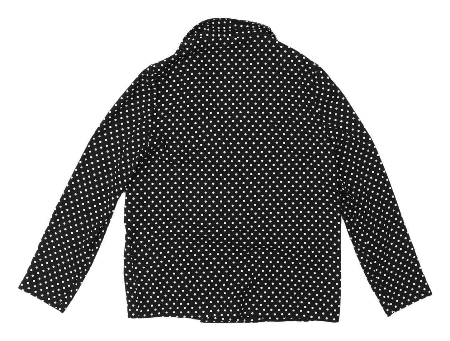 Topshop Women's Black Polka Dot Jacket Size 10