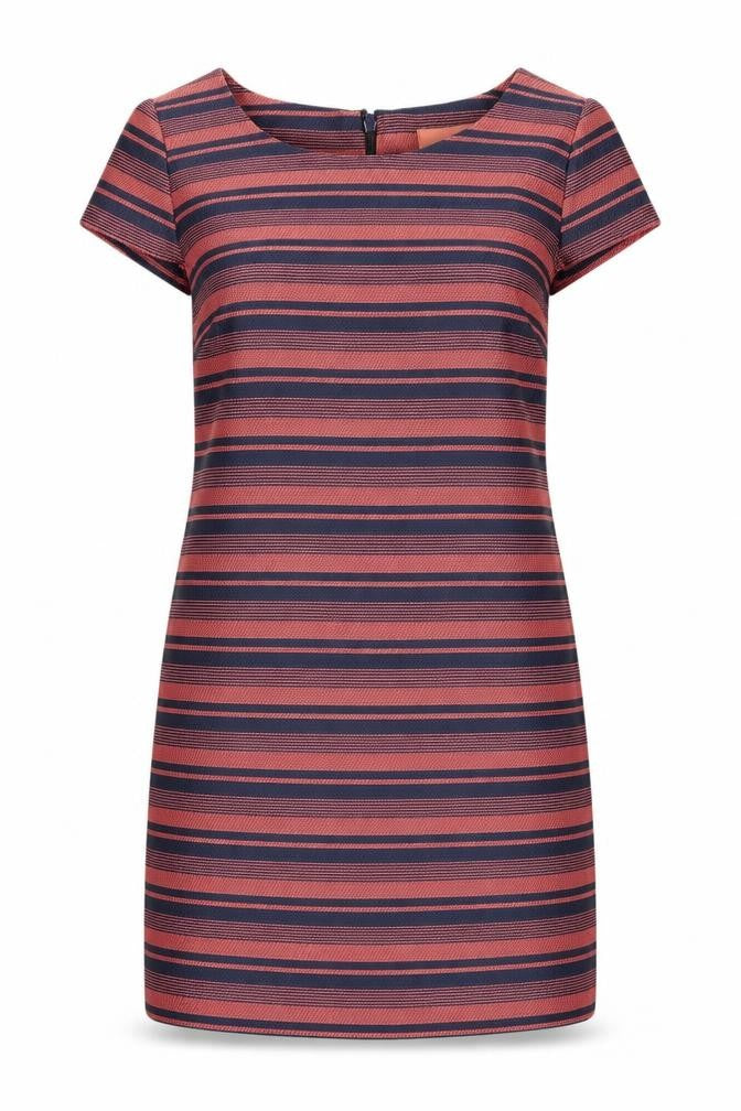 Next Women's Multicoloured Striped Shift Dress Size 12