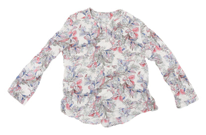 Additional front view of Marks & Spencer Floral Tunic Blouse, Multicoloured, size 10
