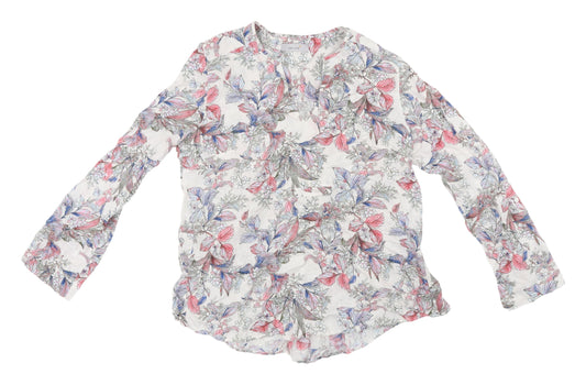 Marks & Spencer Floral Tunic Blouse, Multicoloured, Size 10