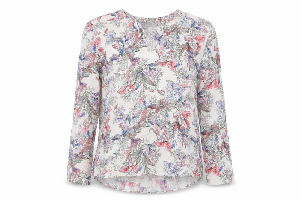 Marks & Spencer Floral Tunic Blouse, Multicoloured, Size 10