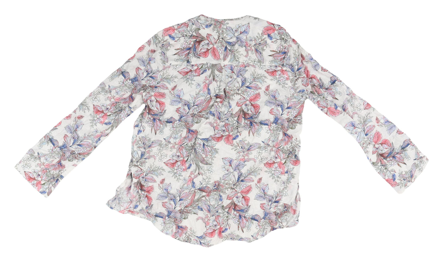 Marks & Spencer Floral Tunic Blouse, Multicoloured, Size 10