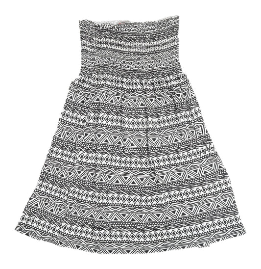 Tease Women's Black Geometric Bandeau Summer Dress