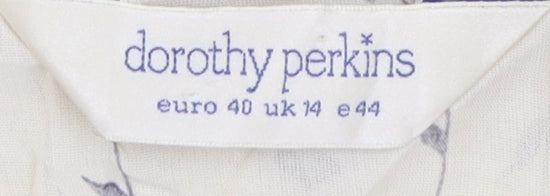 Dorothy Perkins Beige Collared Long Sleeve Blouse 14