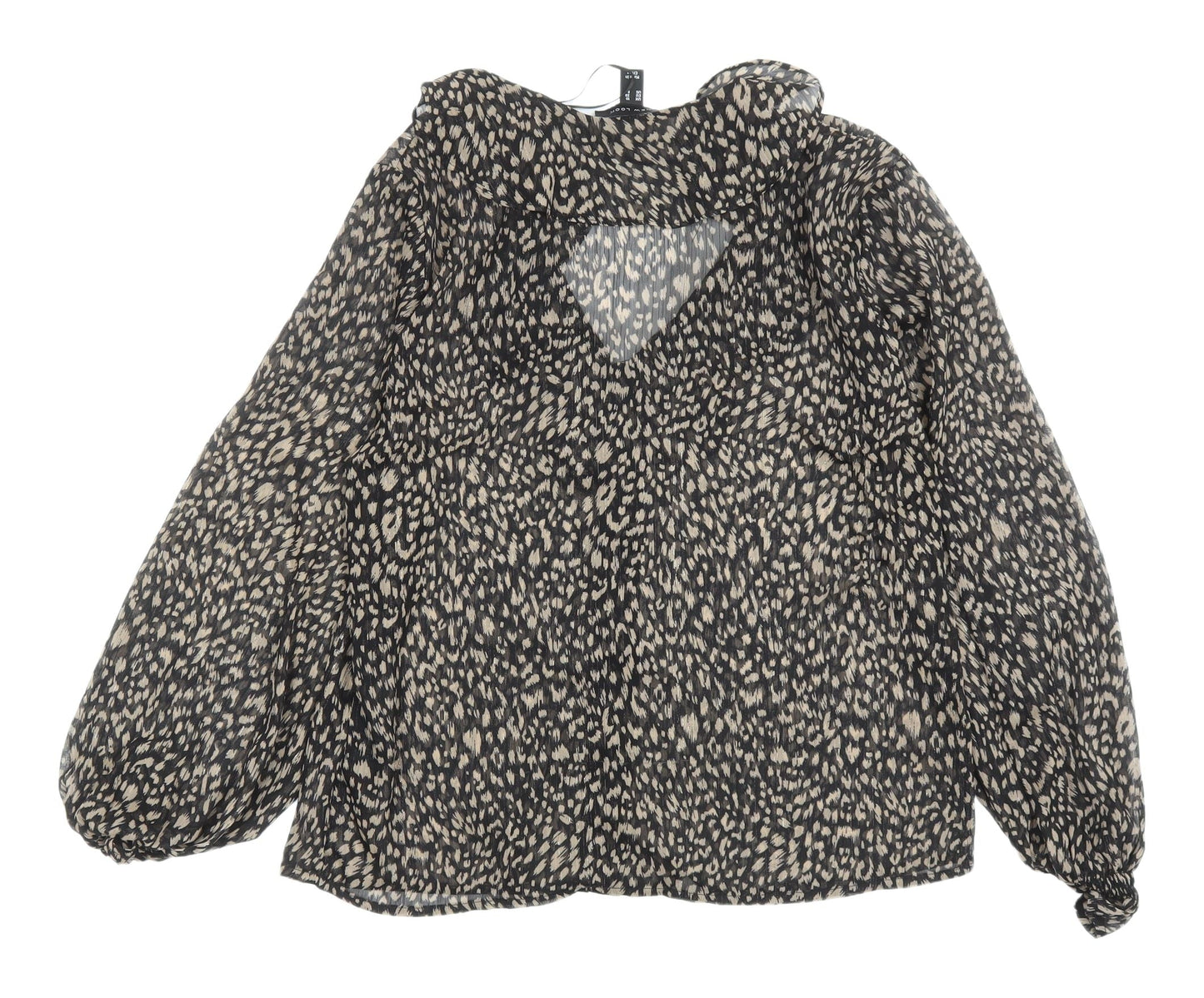 New Look Women's Animal Print Wrap Blouse UK 10