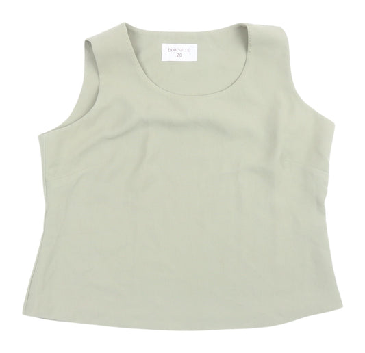 Bonmarché Women's Green Tank Top Size 20, Polyester