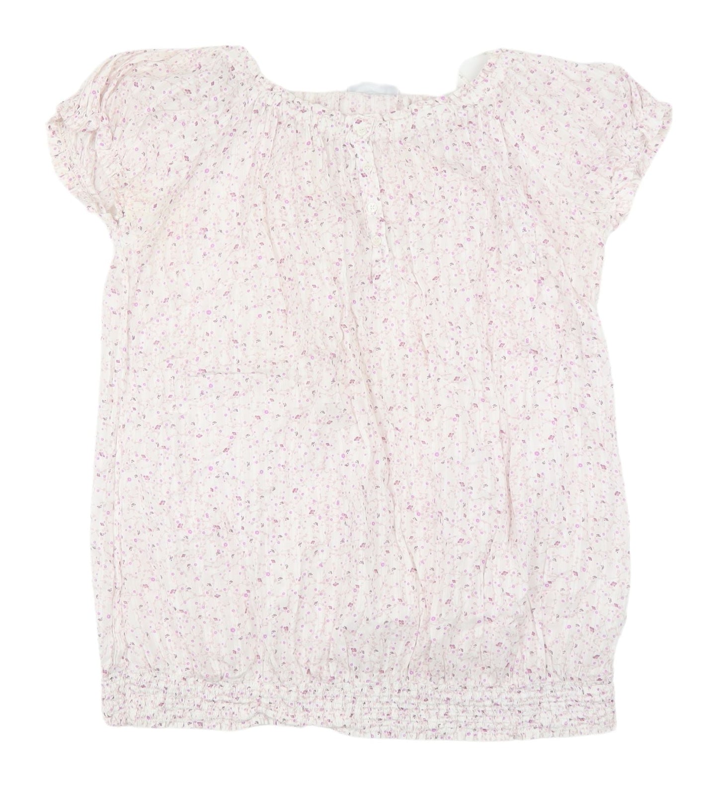 Yessica Women's Floral Short Sleeve Top, Size 12