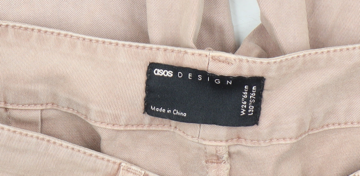 ASOS Women's Beige Chino Trousers - Size S, Casual Pleated