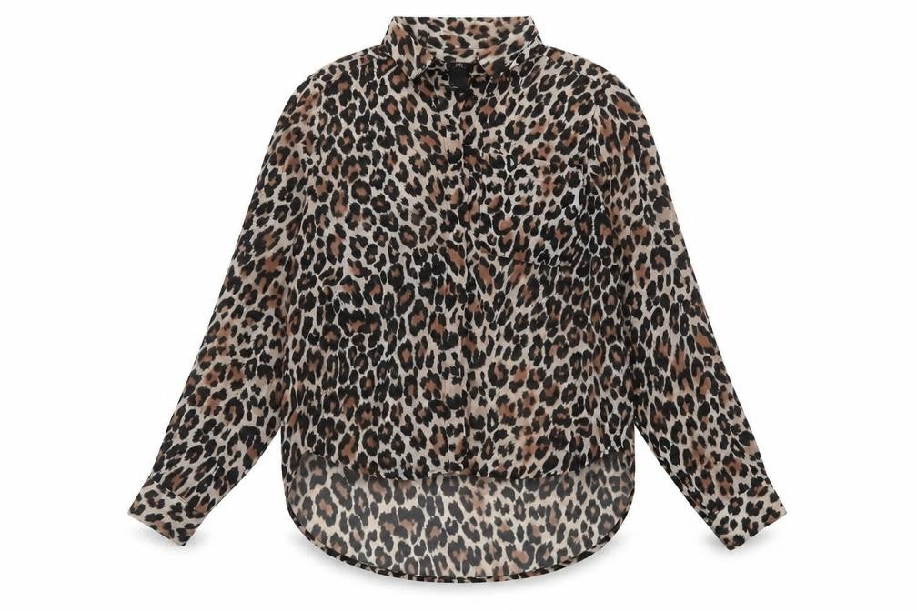 H&M Women's Multicoloured Animal Print Blouse Size 6