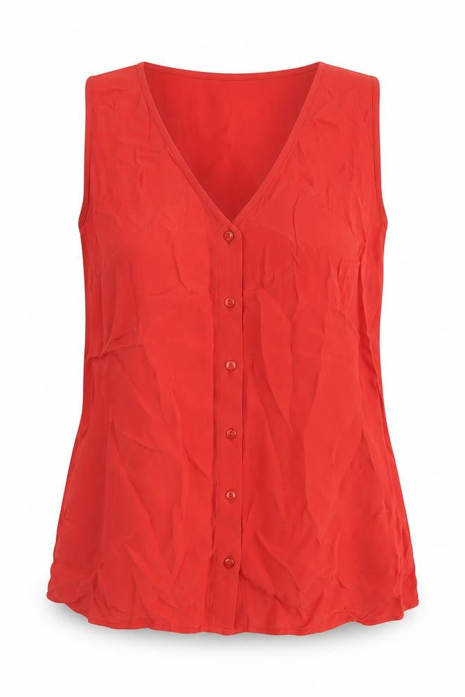 Monsoon Red Sleeveless Women's Camisole Blouse Size 10