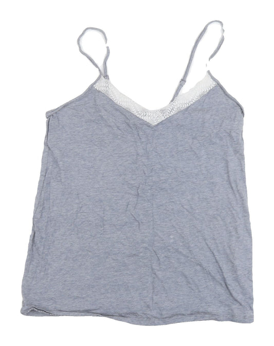 New Look Maternity Blue Camisole with Lace Accents Size 8