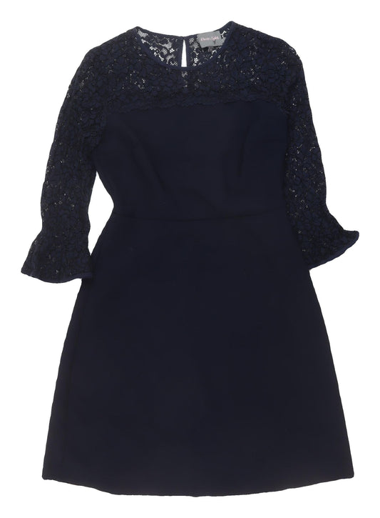 Phase Eight Women's Blue Lace A-Line Dress Size 10