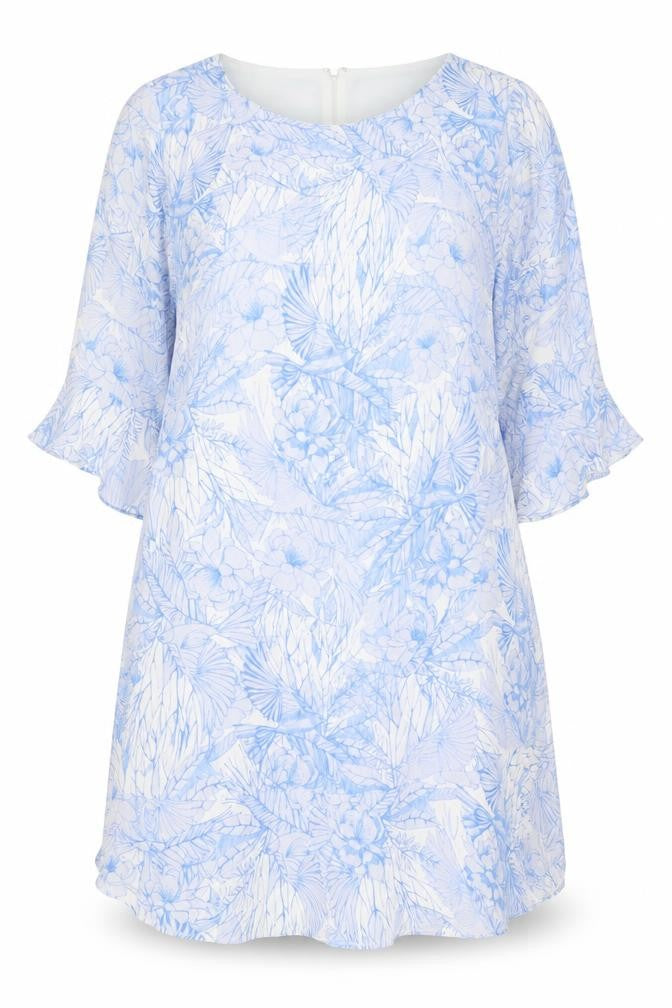 French Connection Women's Blue Floral Blouse Size 16