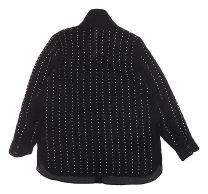 Marks & Spencer Women's Black Studded Button-Up Shirt
