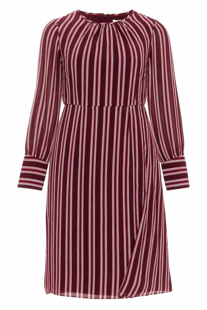 Boden Women's Red Striped Knee Length Dress 8P