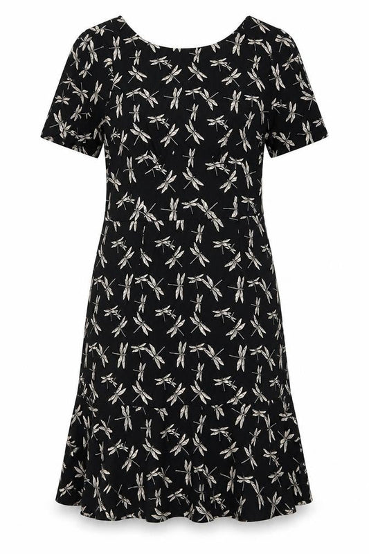 Next Women's Black Animal Print Dress Size 10