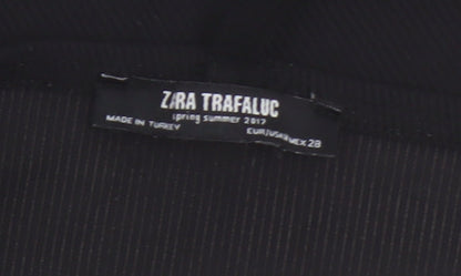 Zara Black Cropped Halter Tank for Women, Size S