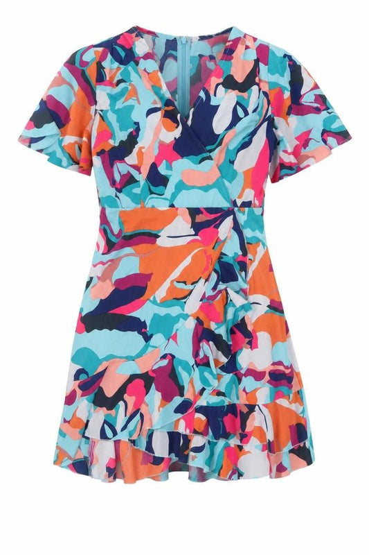 Girl In Mind Multicoloured Wrap Dress Size 10