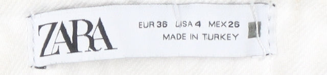 Zara Women's White Jeans Size 8 Cotton