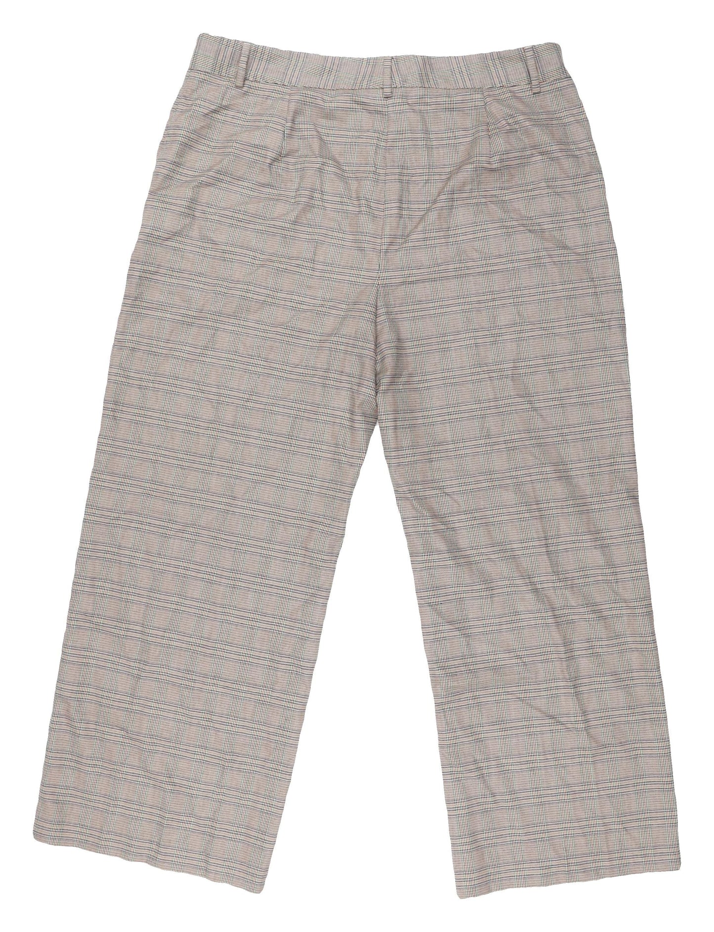Marks and Spencer Women's Brown Plaid Trousers