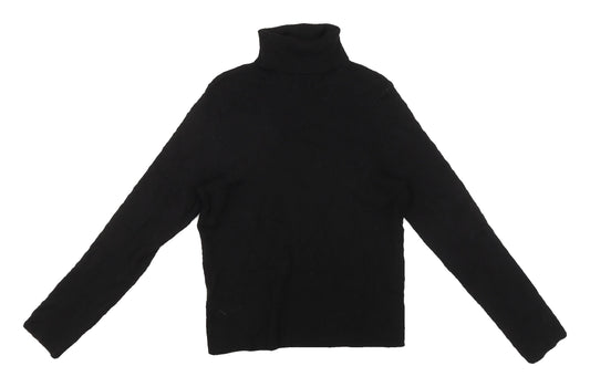 H&M Divided Women's Black Roll Neck Jumper L
