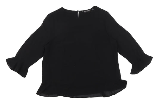 Dorothy Perkins Women's Black Blouse Size 14