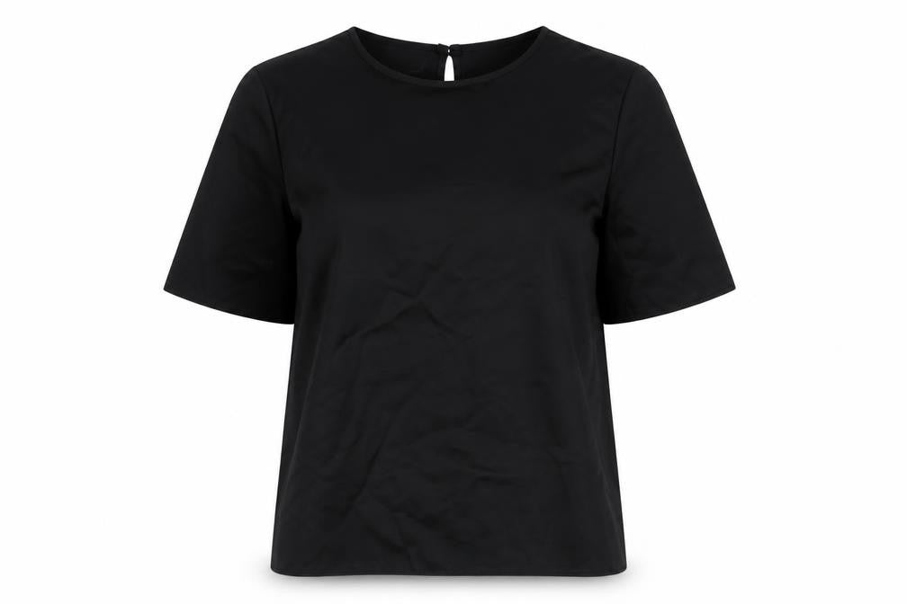 GTC Collection Black Blouse, Women's Size 14, Short Sleeve