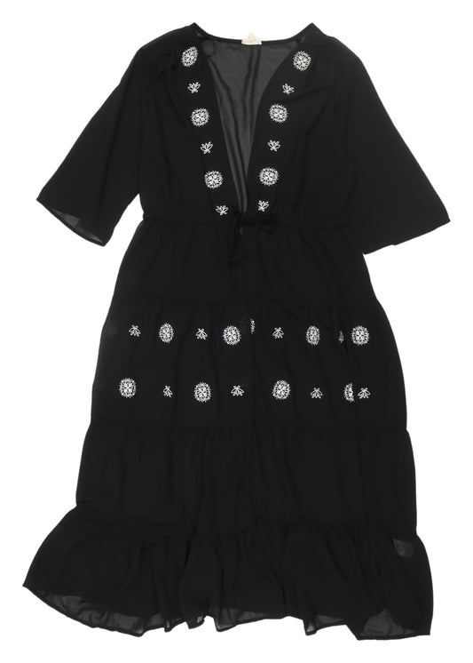 En Crème Women's Black Midi Dress - Size S