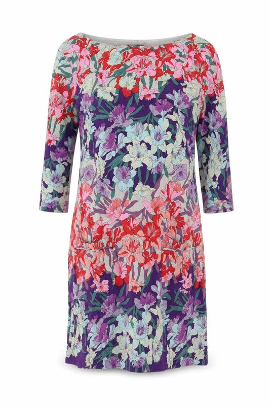Warehouse Women's Multicoloured Floral Shift Dress Size 14
