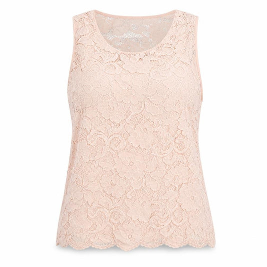 New Look Women's Pink Lace Floral Camisole Size 12