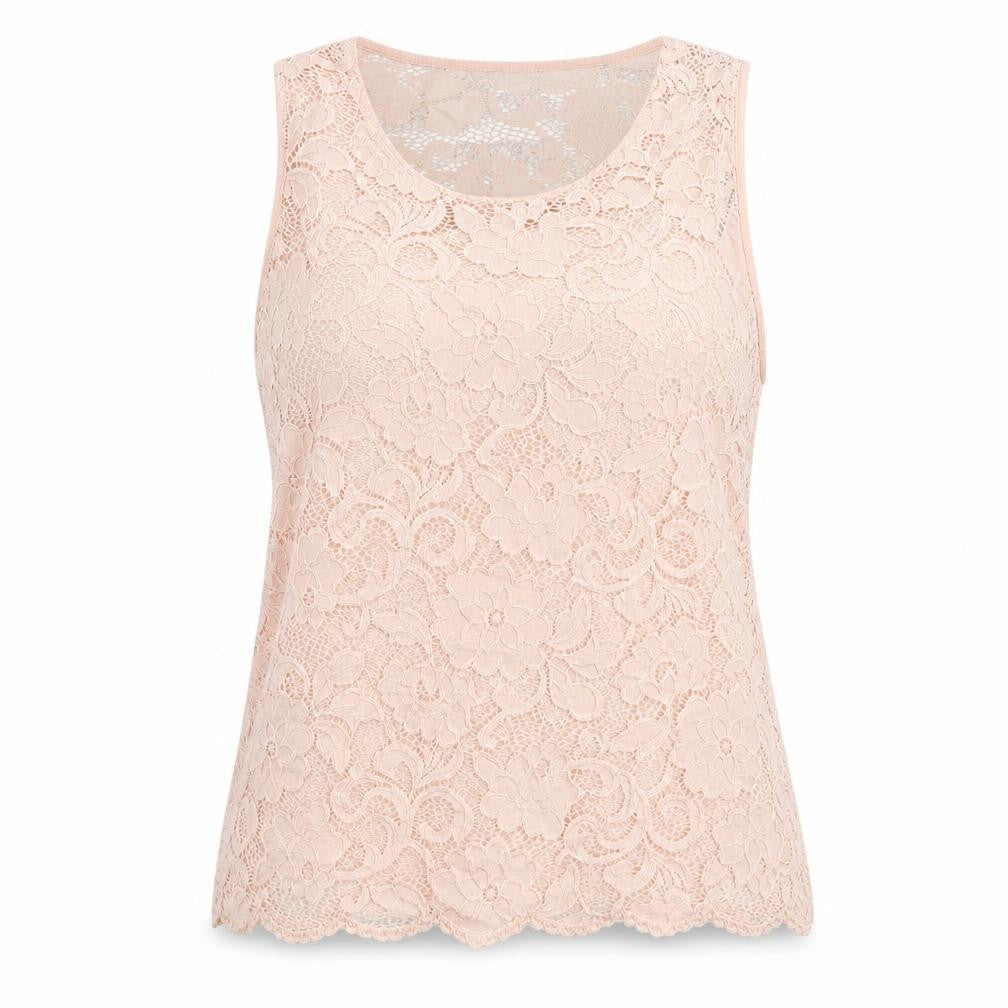 New Look Women's Pink Lace Floral Camisole Size 12