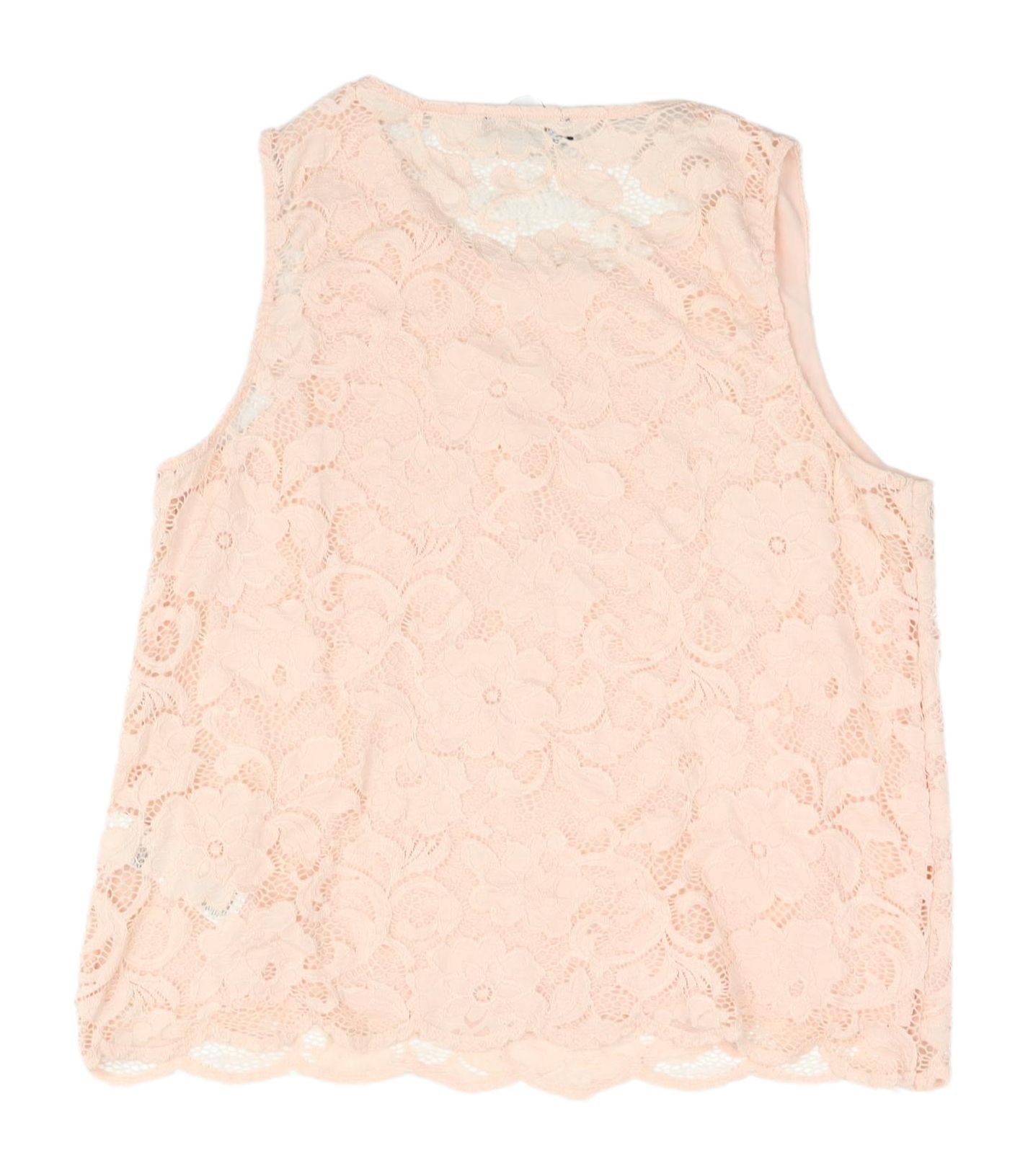 New Look Women's Pink Lace Floral Camisole Size 12