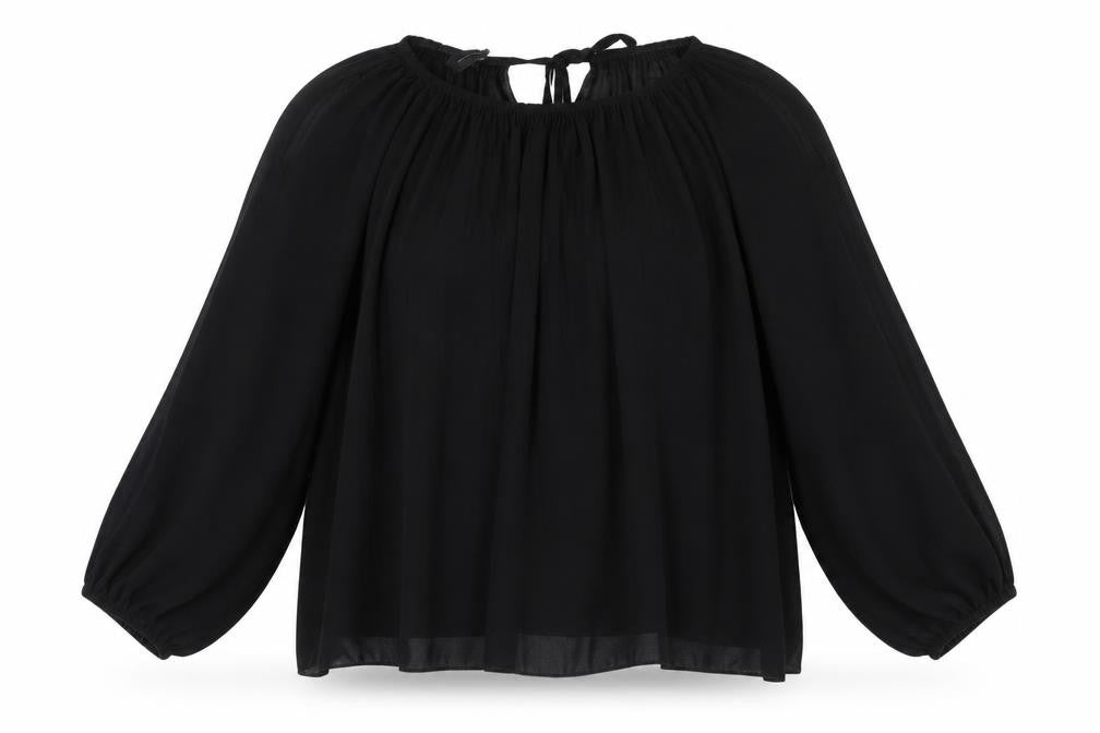 Izabel London Women's Black Chiffon Blouse Size 10/12