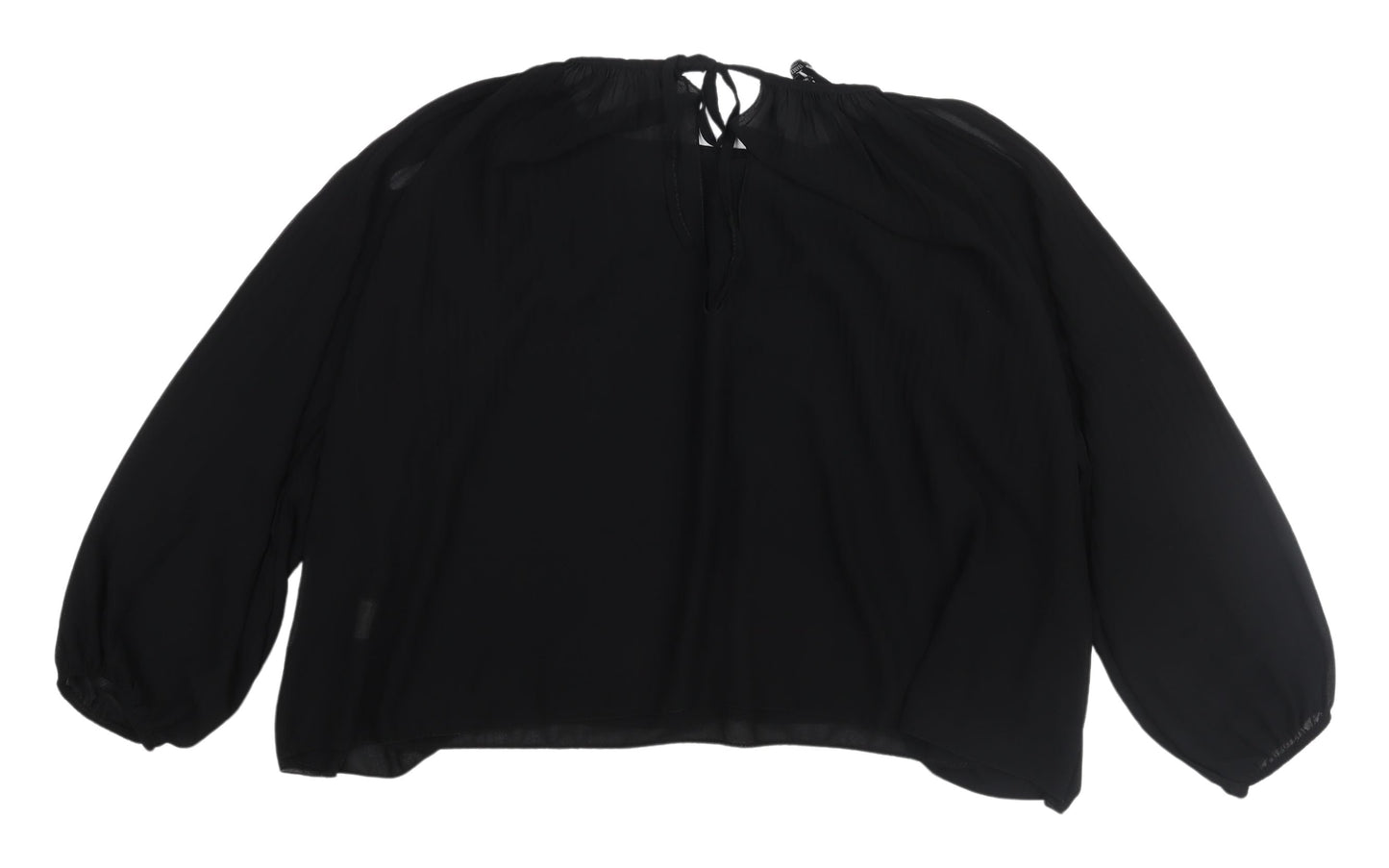 Izabel London Women's Black Chiffon Blouse Size 10/12
