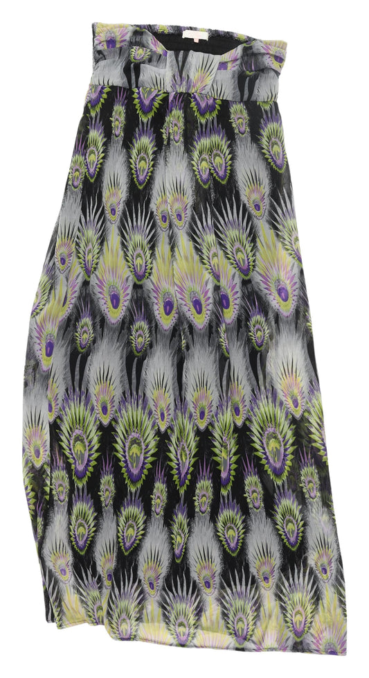 Women's Multicoloured Midi Dress, Size 10, Geometric Pattern