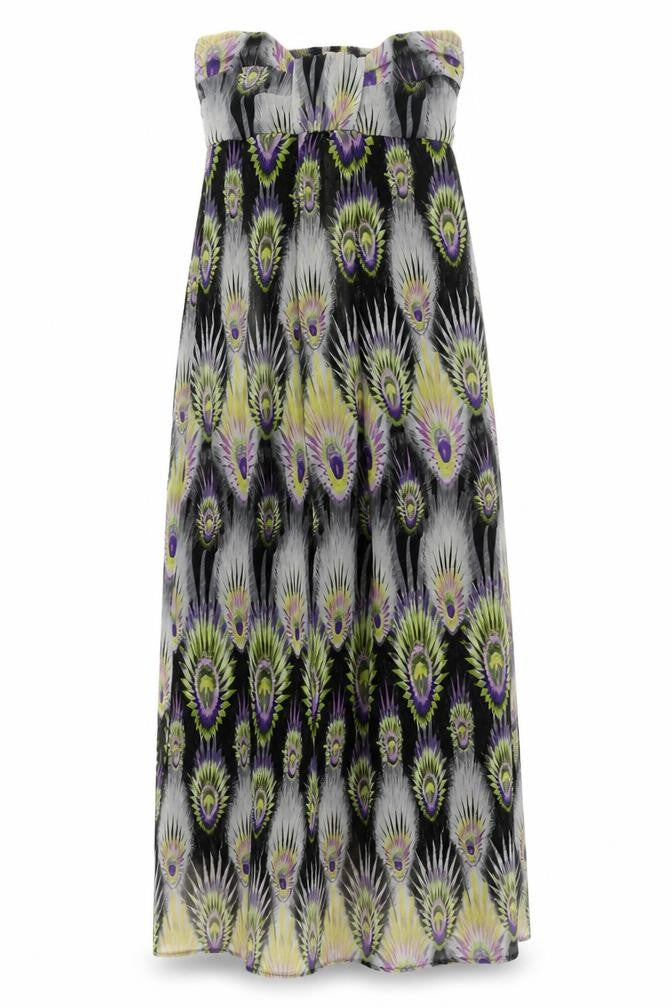 Women's Multicoloured Midi Dress, Size 10, Geometric Pattern
