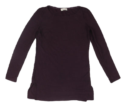 Marks & Spencer Womens Purple Basic Long Sleeve T-Shirt