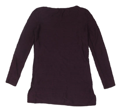 Marks & Spencer Womens Purple Basic Long Sleeve T-Shirt