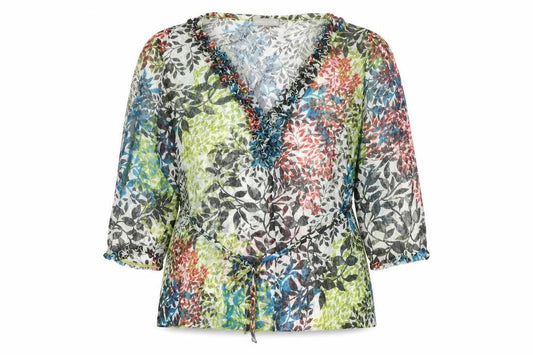 Marks and Spencer Women's Multicoloured Floral Wrap Blouse Size 18
