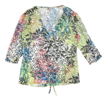 Marks & Spencer Women's Multicoloured Floral Wrap Blouse Size 18