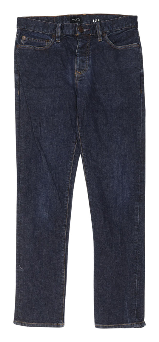 River Island Blue Men's Slim Denim Jeans M