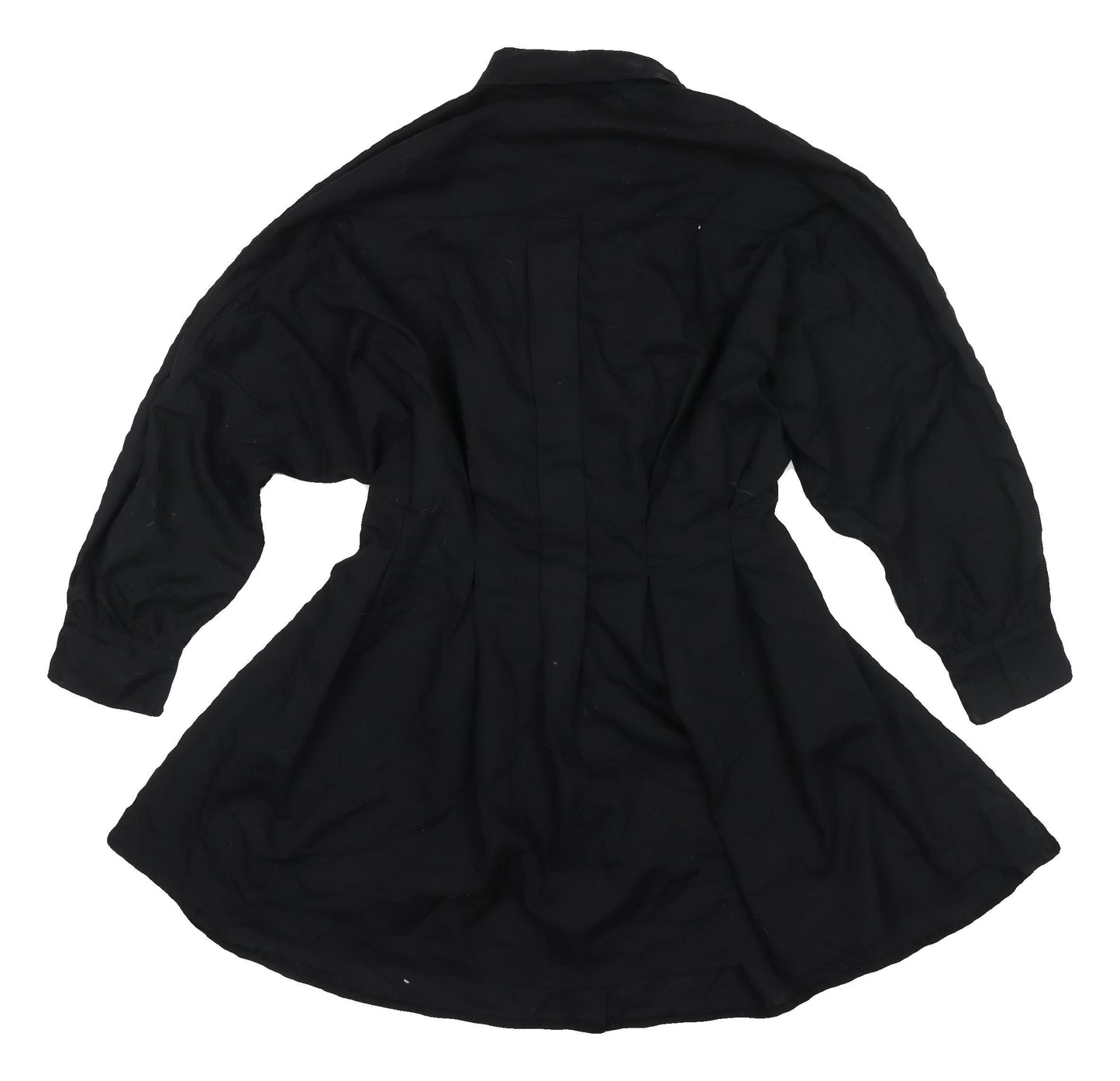 PrettyLittleThing Black Shirt Dress, Size 8, Women's, Collared