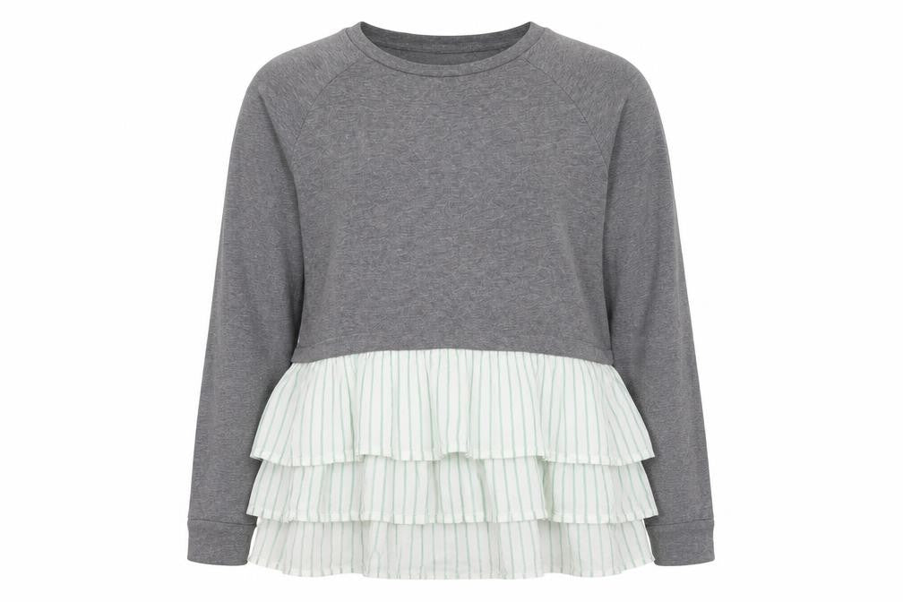Noisy May Women's Grey Long Sleeve Top M